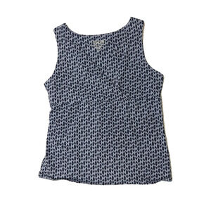 Cherokee Women's Sleeveless Tank Top Size XXL High Waist Stretchy Blue Print